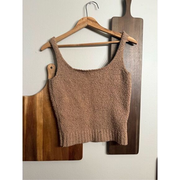 Skims cozy knit tank top in camel size S/M - Picture 2 of 5